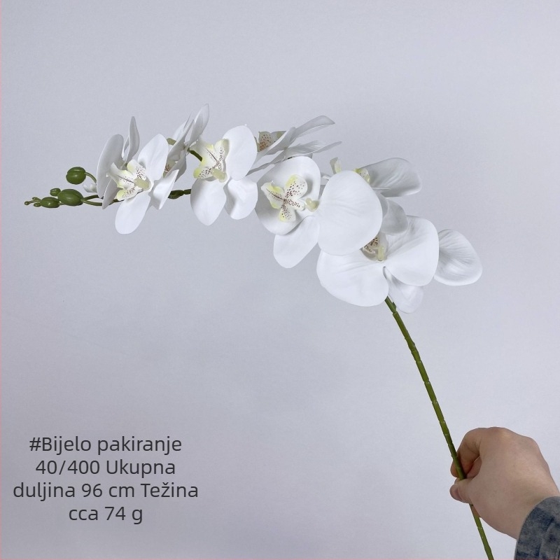 Devetoglava umjetna orhideja Phalaenopsis od satena, za vjenčanja i događanja, kućnu dekoraciju, rekvizite za fotografiju
