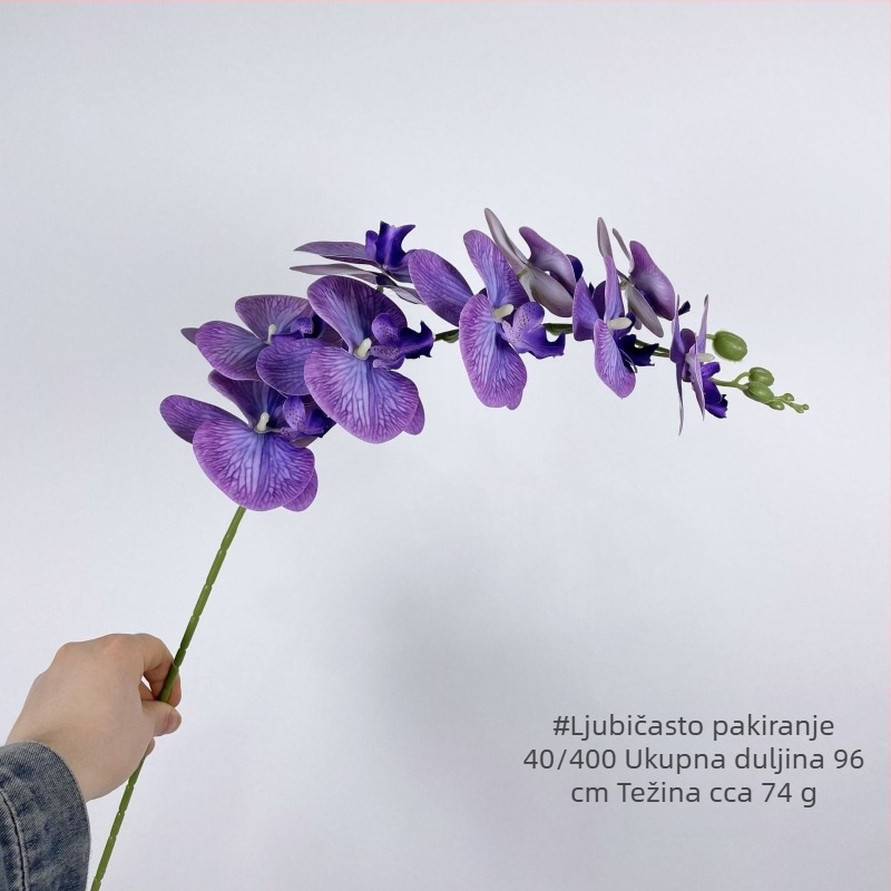 Devetoglava umjetna orhideja Phalaenopsis od satena, za vjenčanja i događanja, kućnu dekoraciju, rekvizite za fotografiju