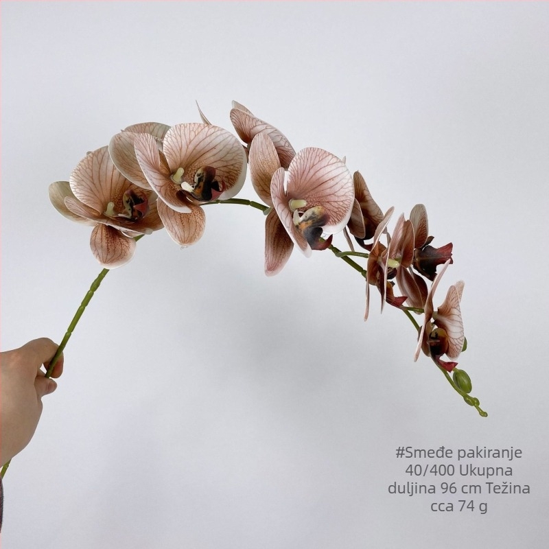 Devetoglava umjetna orhideja Phalaenopsis od satena, za vjenčanja i događanja, kućnu dekoraciju, rekvizite za fotografiju