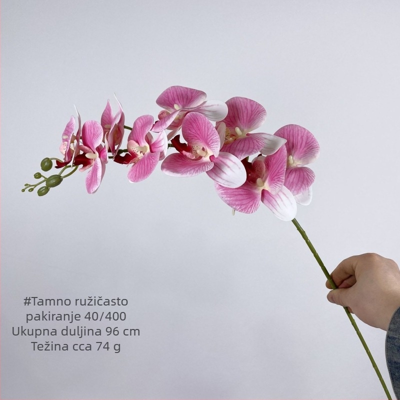 Devetoglava umjetna orhideja Phalaenopsis od satena, za vjenčanja i događanja, kućnu dekoraciju, rekvizite za fotografiju