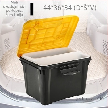 30 L kutija za skladištenje u automobilu, organizator prtljažnika, polipropilen, dimenzije 61×37×33 cm, višenamjenski, otporan na prašinu i vlagu, bez montaže