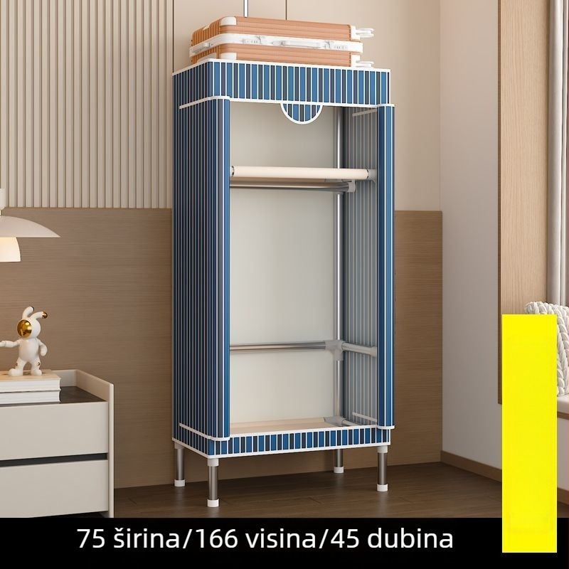 Jednostavan potpuno zatvoren platneni ormar na zip za studentsku sobu