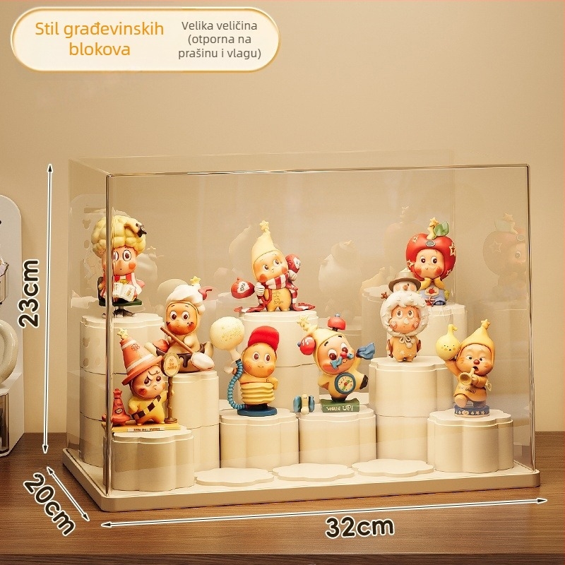 Prozirna akrilna kutija za lutke – kutije misterije (blind box) s zaštitom od prašine i skladištenjem figurica