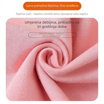 Ženski jesenski set donjeg rublja s okruglim izrezom, lagani osnovni sloj za proljeće i jesen, uski kroj