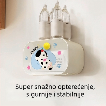 Zidna kutija za toaletni papir s cartoon dizajnom, otporna na prašinu, za kupaonicu i kuhinju, bez bušenja