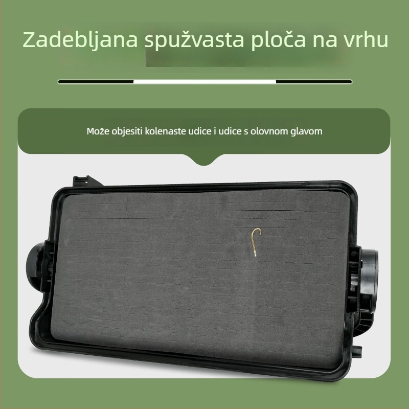Xuanshi Luya Dvoslojna kutija za ribolov s velikim kapacitetom skladištenja ribolovnog pribora