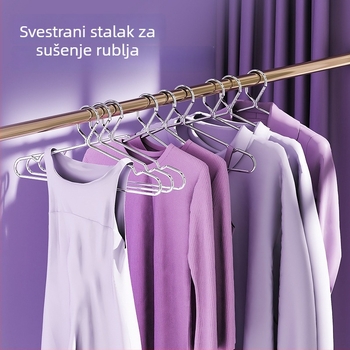 Vješalica za odjeću od nehrđajućeg čelika s automatskim kopčom, otporna na vjetar, za unutarnje i vanjske prostore (terasa, studentski dom)
