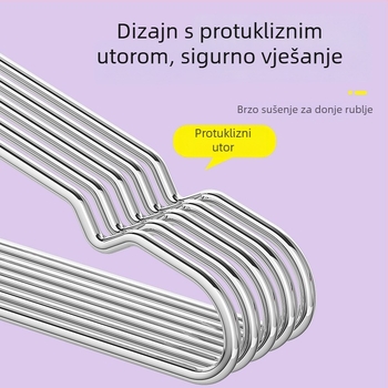Vješalica za odjeću od nehrđajućeg čelika s automatskim kopčom, otporna na vjetar, za unutarnje i vanjske prostore (terasa, studentski dom)
