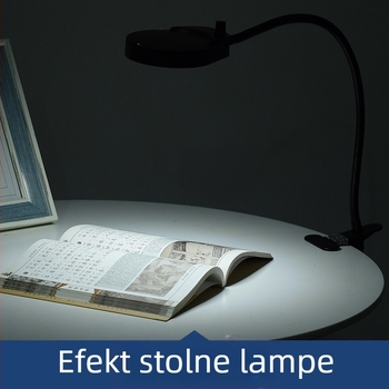Stolna klips-lupa s rasvjetom, HD optičko leća za popravak pločica mobilnih telefona i kozmetičke poslove