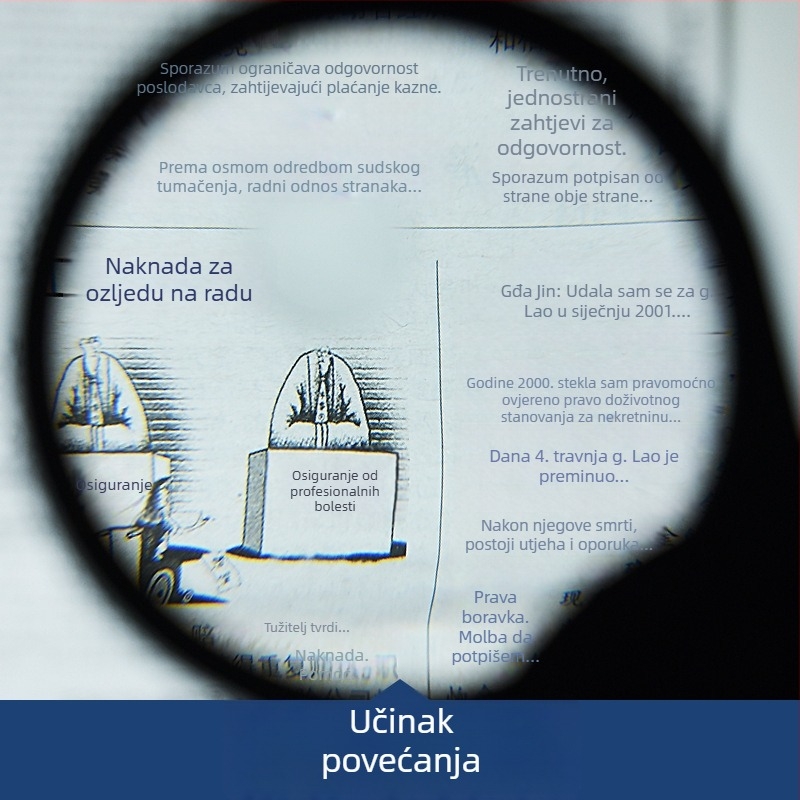 Stolna klips-lupa s rasvjetom, HD optičko leća za popravak pločica mobilnih telefona i kozmetičke poslove