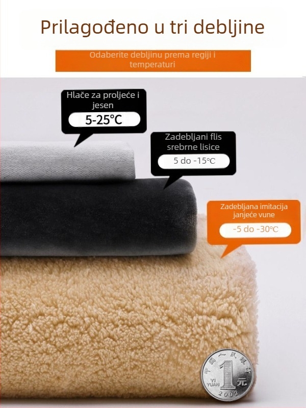 Damske jogger hlače s fleksom od ovčje vune, jesen-zima 2025, novi stil, za petites, tople i debele, za nošenje na otvorenom