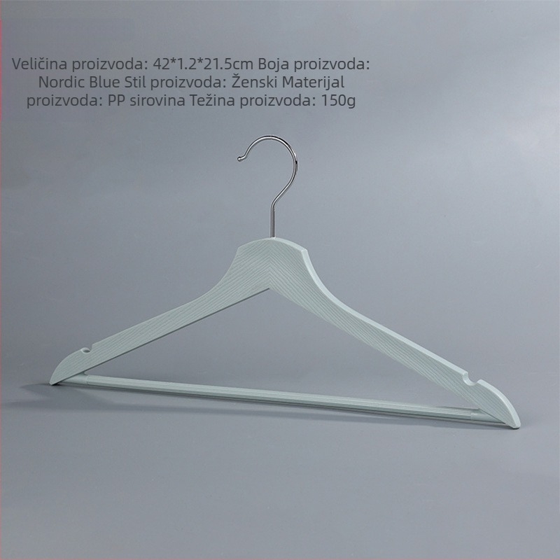 Plastične vješalice za odjeću, široka ramena za odrasle, vješalica za hlače, sušilo s klamericama, bez tragova