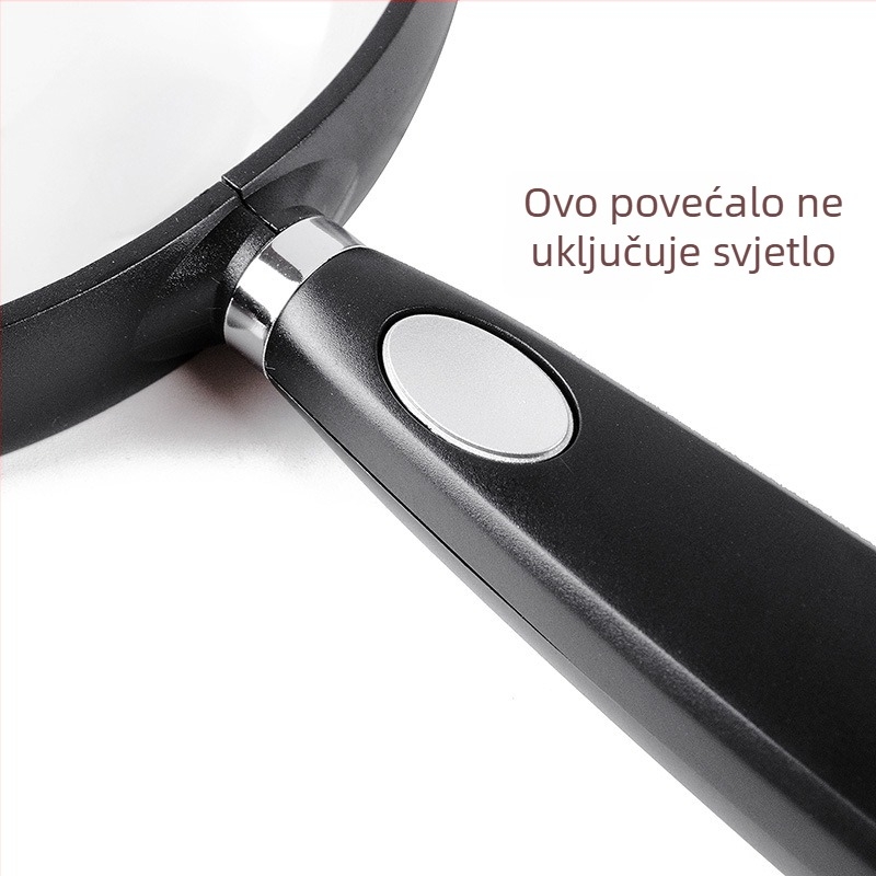 Ručna lupa za čitanje visoke razlučivosti, prijenosna i lagana, pogodna za starije osobe za čitanje knjiga, novina i malog teksta na etiketama lijekova i uputama.