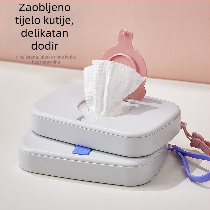 Little Bear prijenosna kutija za vlažne maramice za vanjsku uporabu — kutija za maramice za bebe za ruke i usta, prijenosna kutija za auto i aktivnosti na otvorenom