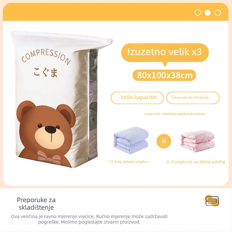 Kompresivna vreća za odjeću bez vakuuma, XL, za studentske domove