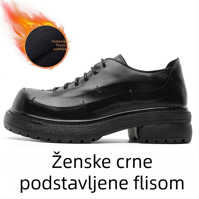 Muške Derby cipele s debelom potplatom - retro casual s kosim vezivanjem 6058-K