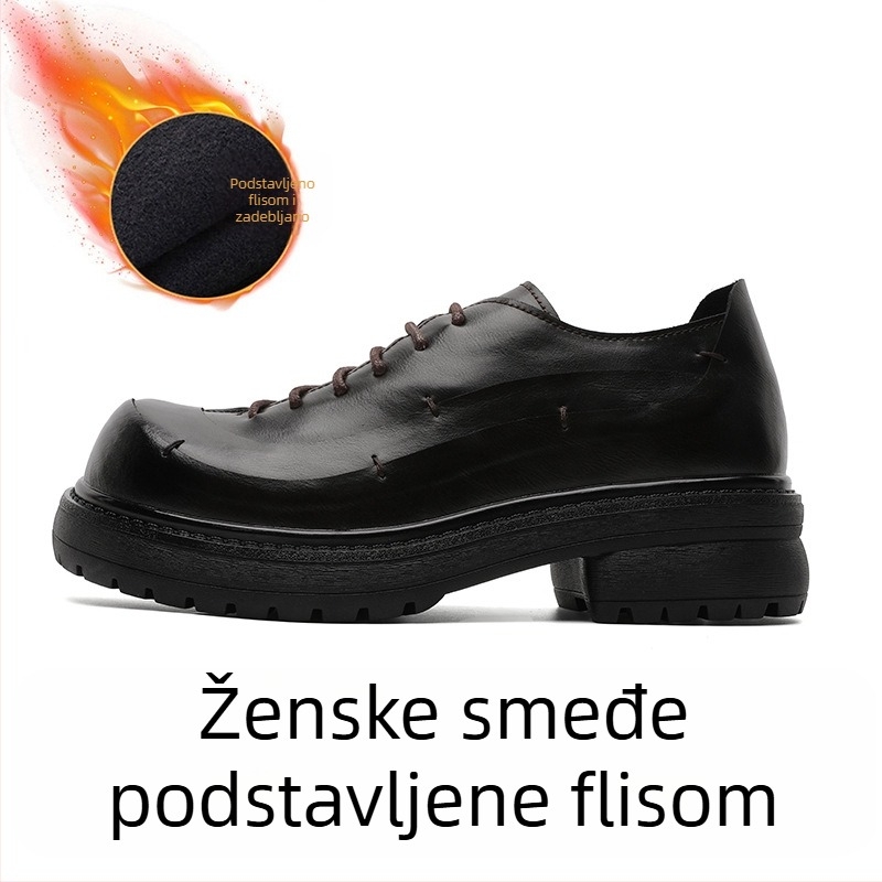 Muške Derby cipele s debelom potplatom - retro casual s kosim vezivanjem 6058-K