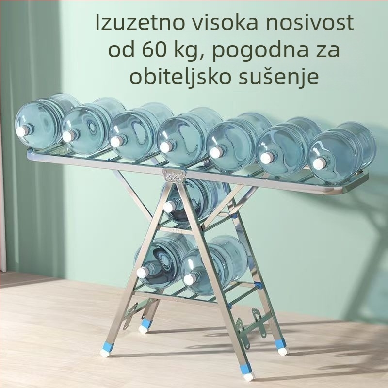 Sklopiva podna sušarica za odjeću, pogodna za balkon i dom, za sušenje odjeće i deka te za frizerske salone i dječje pelene