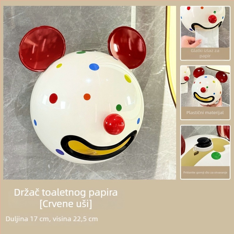 Zidna kutija za toaletni papir, bez bušenja, vodootporan spremnik, kreativan držač papira