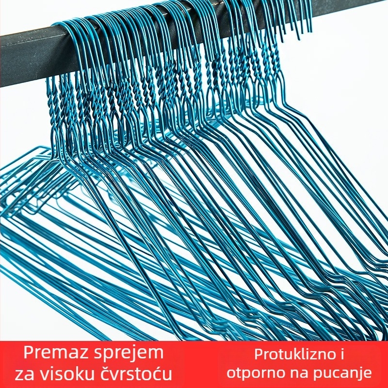 Jednokratne vješalice za kemijske čistionice, 600 komada; vješalice za odjeću od čelične žice s debelim okvirom za sušenje odjeće; 2,2 držača za odjeću.
