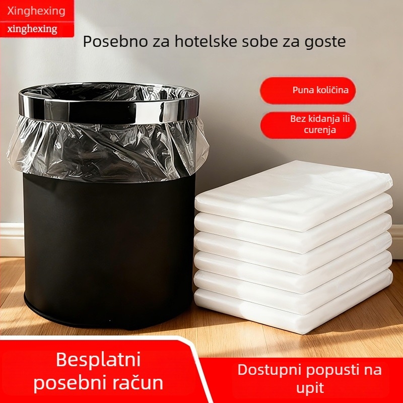 1000 bijelih prozirnih vrećica za otpad za gostinjce i hotele, debele za kućnu upotrebu