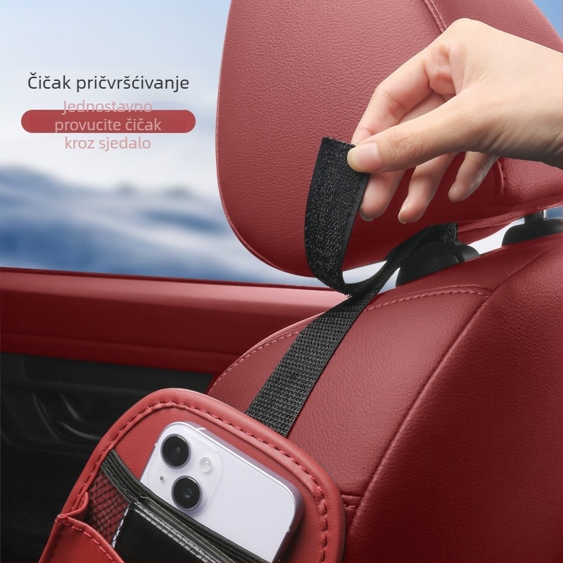 Kožna kutija za maramice u automobilu i bočna torbica uz sjedalo, višenamjenski držač maramica