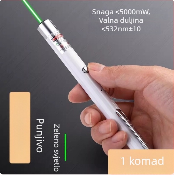 Visoko-mocni laserski pokazivač s infracrvenom i zelenom svjetlošću, dugi domet za vanjsku navigaciju, pokazna olovka za prodajni ured