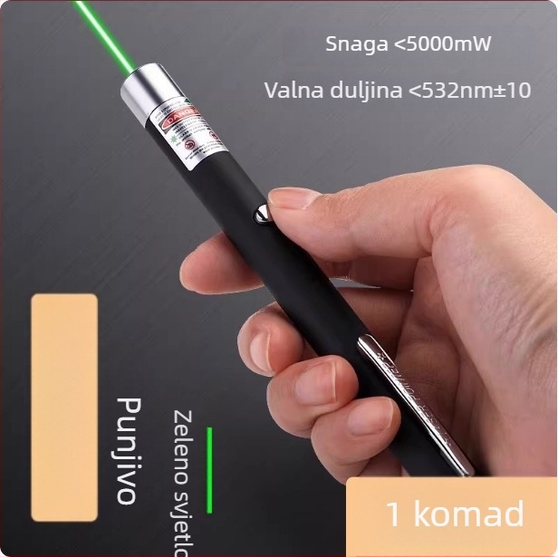 Visoko-mocni laserski pokazivač s infracrvenom i zelenom svjetlošću, dugi domet za vanjsku navigaciju, pokazna olovka za prodajni ured