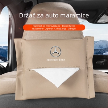 Kožna kutija za maramice za automobil, za stražnja sjedala, viseći držač maramica i navlaka za naslon za ruku