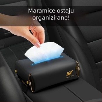 Kutija za maramice za automobil, viseći organizator naslona za ruku, višenamjenski unutarnji dodatak
