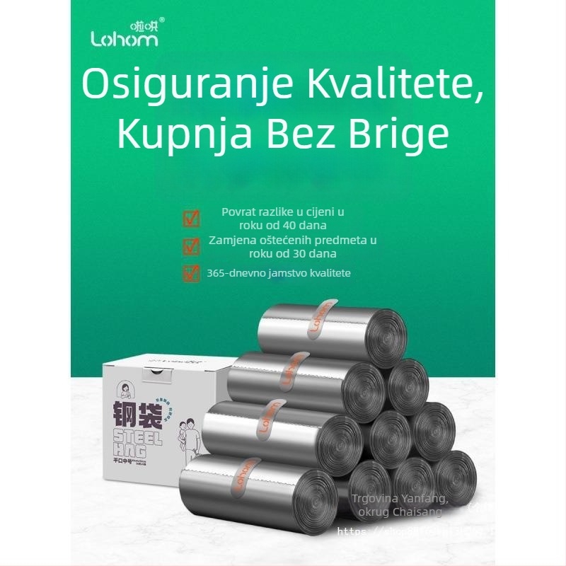 Debele kućne vrećice za otpad, s ručnim držalom, za kuhinju, srednja veličina