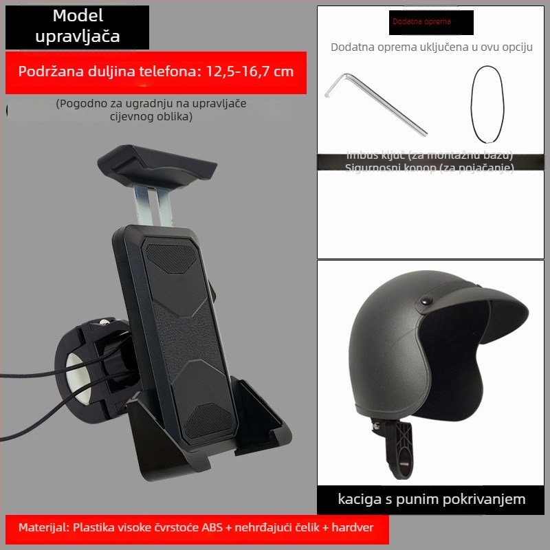 Desni držač za mobitel za električna vozila i motocikle, montira se na desni retrovizor