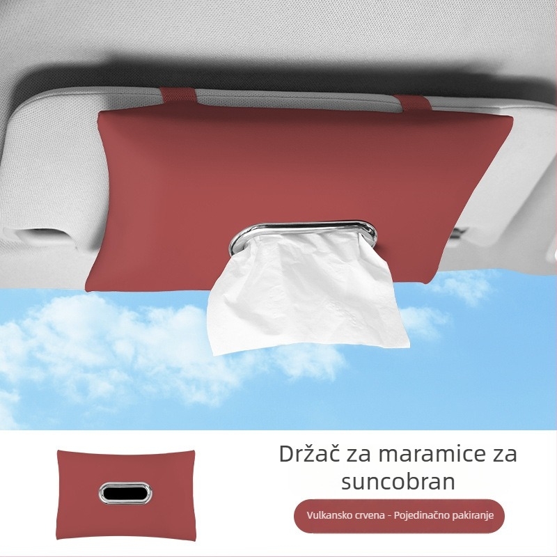 Držač maramicama za automobil, visi na sunčanom viziru