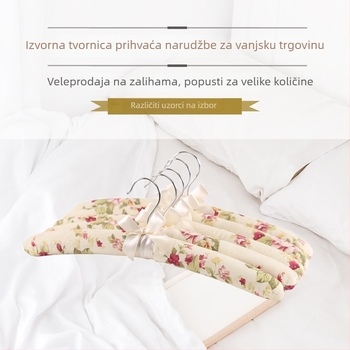 Nerđajući čelični vješalica za odjeću s florom od tkanine, protuklizna, nježna prema odjeći, mogućnost logotipa