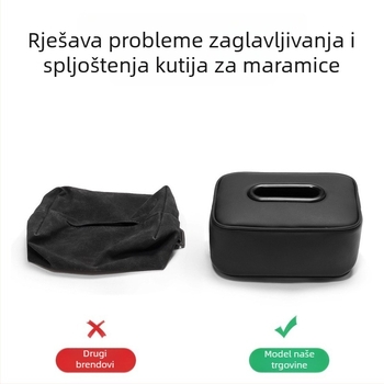 Kožna kutija za maramice u autu s preslatkim mačjim motivom, držač za naslon za ruku i džep za maramice na stražnjoj strani sjedala, veličina 17.5×7×6.5 cm, za djevojčice