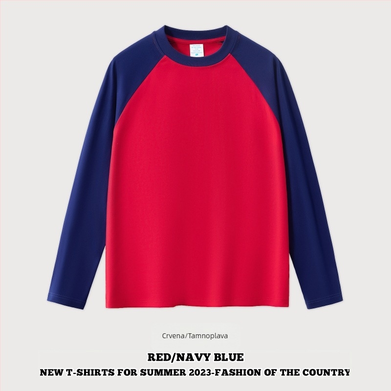 RS muška dugačka majica od 270 g pamuka, retro američki stil, raglan rukavi, okrugli izrez