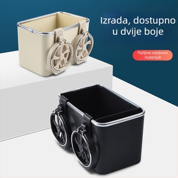 Držač papirnatih maramicu u automobilu i držač za čaše, viseći pretinac uz naslon za ruku, višenamjenski auto organizator