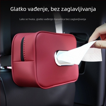 Kožna kutija za maramice u automobilu — viseća na viziru za sunce, naslonu za ruku i stražnjem dijelu sjedala