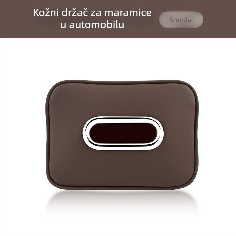 Kožna kutija za maramice u automobilu — viseća na viziru za sunce, naslonu za ruku i stražnjem dijelu sjedala