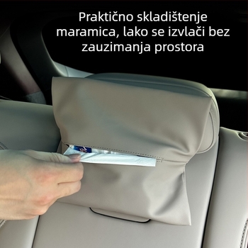 Kožni držač maramica za Xiaomi Yu7 – za stražnji dio sjedala, unutarnja dekoracija automobila