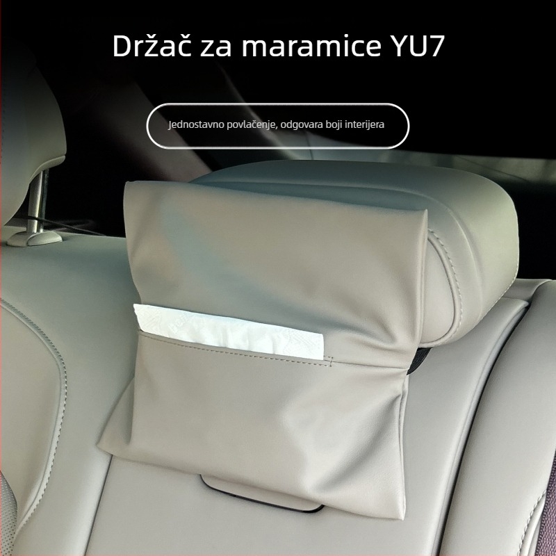 Kožni držač maramica za Xiaomi Yu7 – za stražnji dio sjedala, unutarnja dekoracija automobila