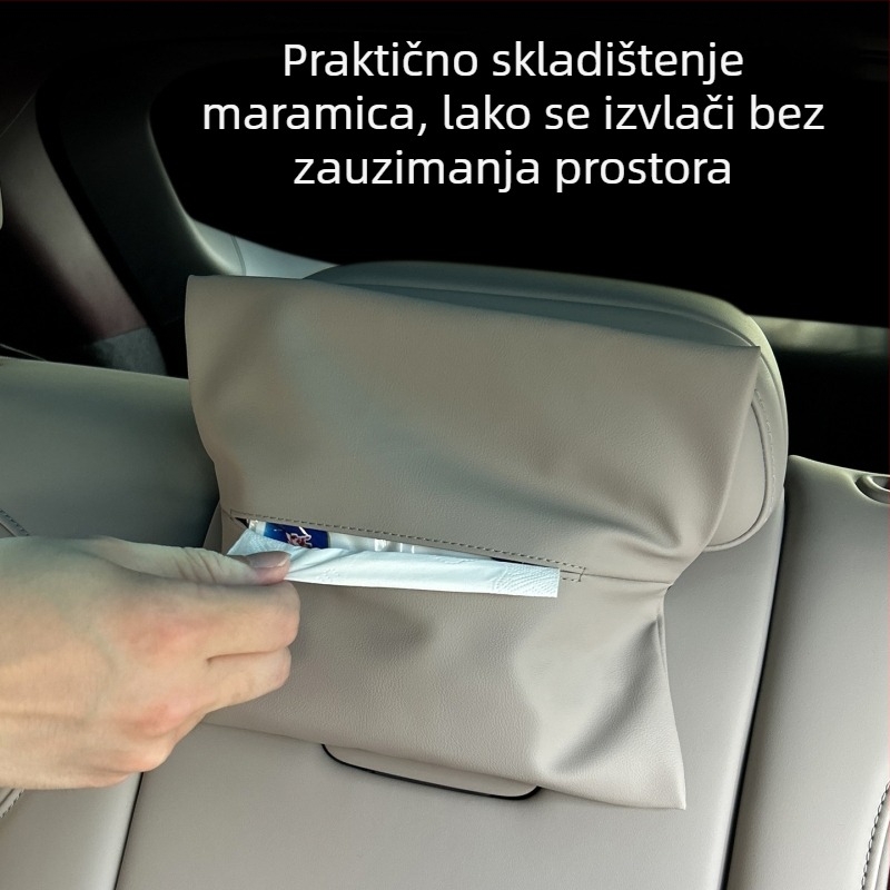 Kožni držač maramica za Xiaomi Yu7 – za stražnji dio sjedala, unutarnja dekoracija automobila