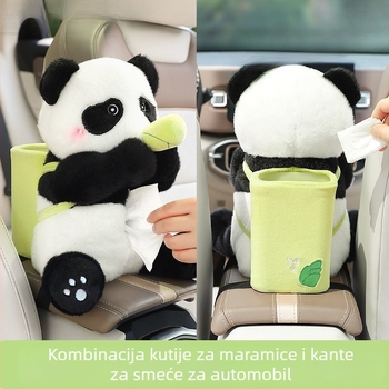 Pliš kutija za maramice u automobilu s naslonom za ruku, 2-u-1, unutarnja dekoracija