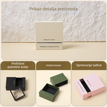 Kutija za nakit s ladicom za prstene, naušnice, narukvice i ogrlice