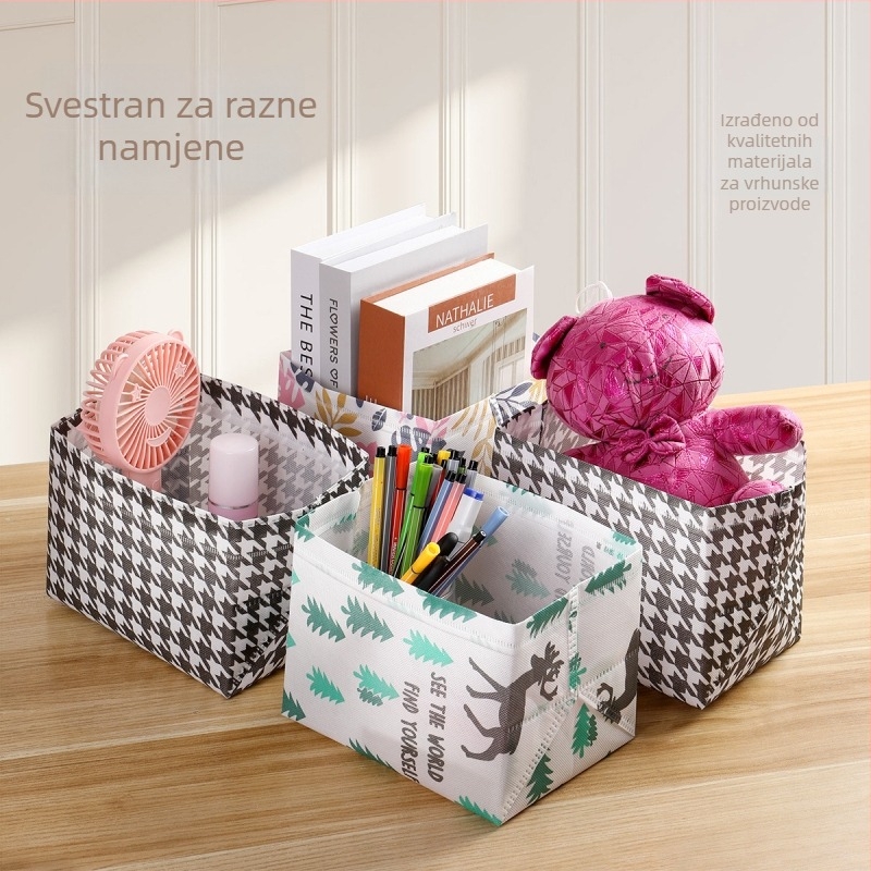 Plava stolna kutija za odlaganje – minimalistički organizator za uredske potrepštine, donje rublje, čarape i igračke