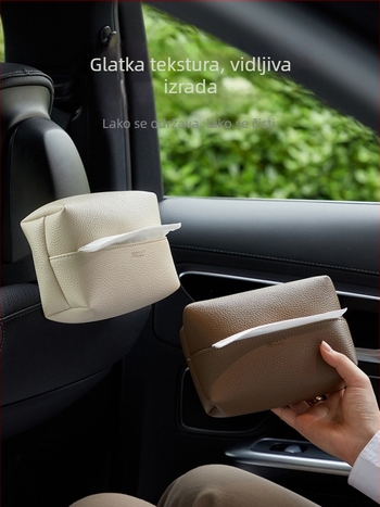 Meelyhome Držač maramica za auto s visećim držačem za naslon za ruku, torbica za maramice i unutarnja dekoracija auta