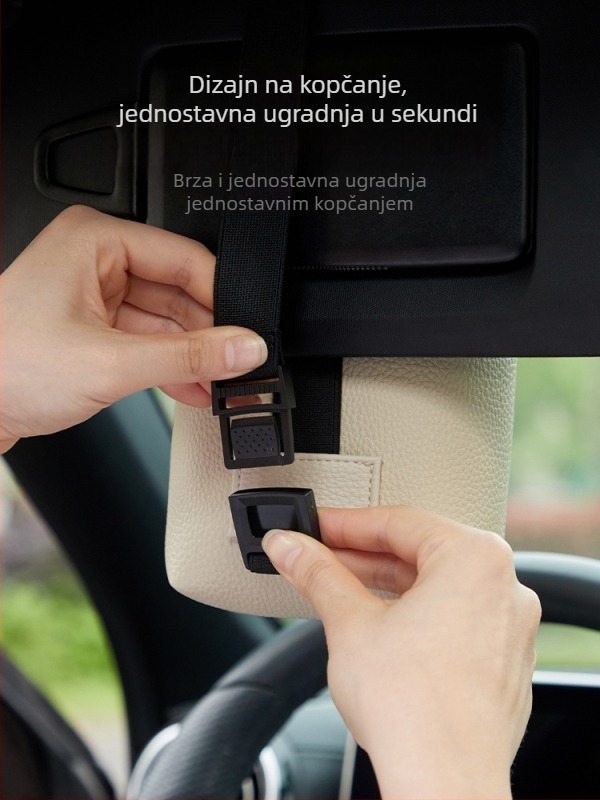 Meelyhome Držač maramica za auto s visećim držačem za naslon za ruku, torbica za maramice i unutarnja dekoracija auta