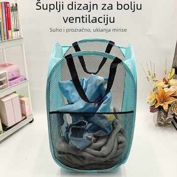 Sklopiva košara za rublje velikog kapaciteta od nehrđajućeg čelika