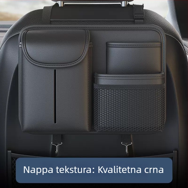 Wing Lion Dragon Organizator stražnjeg sjedala automobila - vodootporan, višenamjenski visi organizator za pohranu i kutija za maramice