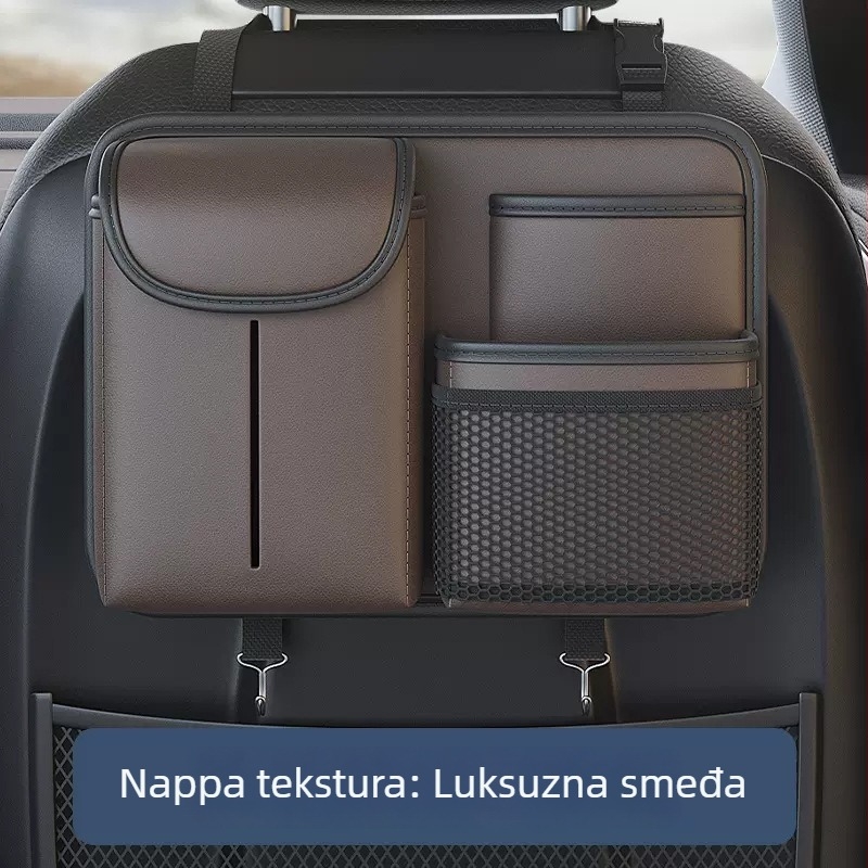 Wing Lion Dragon Organizator stražnjeg sjedala automobila - vodootporan, višenamjenski visi organizator za pohranu i kutija za maramice